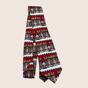 🎅 VINTAGE AMERICAN GREETINGS REINDEER SANTA CLAUS FOOTBALL TIE